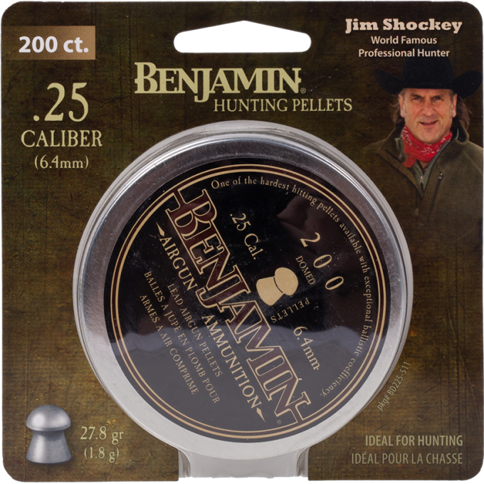 Пуля пневматическая BENJAMIN DISCOVERY DOMED 6,35мм, 1,8гр (200 шт.) 00020282
